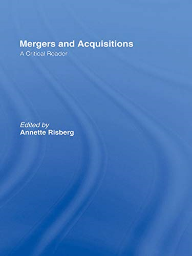 DOWNLOAD PDF Mergers Acquisitions A Critical Reader Author By 