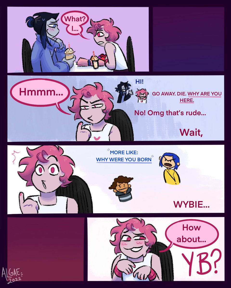 ALGnsfw's tweet photo. I Think I Might (4/7)
Ft. Al’s tummy woes and how the name “YB” came to be!
#HML #HelloMyLove #HMLcomic #HelloMyLoveComic #HMLyb #HMLal https://t.co/xqKUZE7Nwo