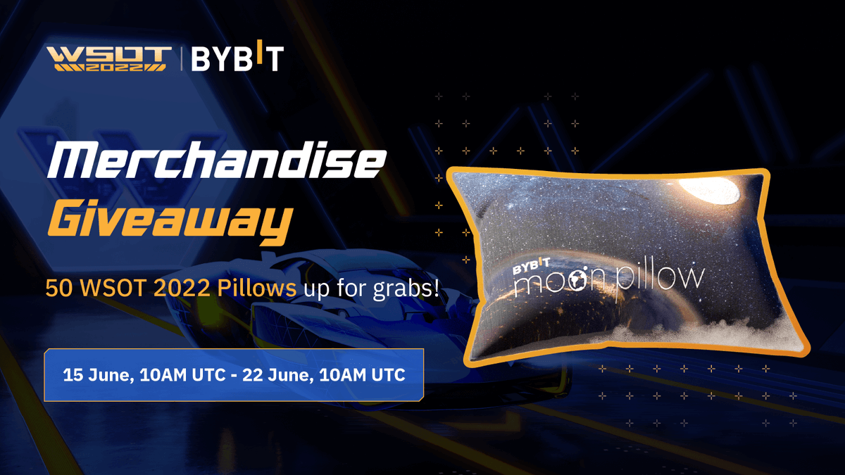 🤩 Have you taken part in our #WSOT2022 giveaway?

🔥 Get your hands on our limited edition #Bybit Moon Pillows today!

👉🏻 Find out here: go.bybit.com/e/0FWY0KrBJqb