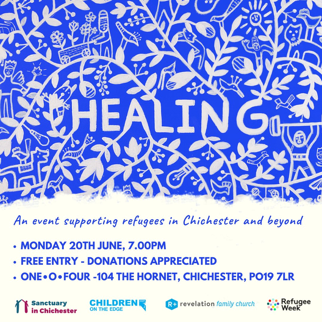 There's still time to join us at our special World Refugee Day event with @sanctuaryinchi on Monday in Chichester.  Find out more and book your free tickets ➡️ow.ly/SHF550JzSS9

#Chichester #ChichesterEvents #WhatsoninChichester <a href="/RefugeeWeek/">Refugee Week 🧡</a>