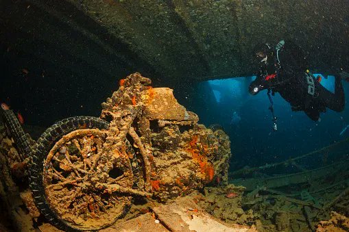 RvThuwal's tweet photo. While diving in the Red Sea, you will not only see fish, but you will more likely spot remnants of the sea in the form of shipwrecks. Thistlegorm is the most popular among them that was sunk during World War II BY German bombers. https://t.co/Pa5BzuFKqR