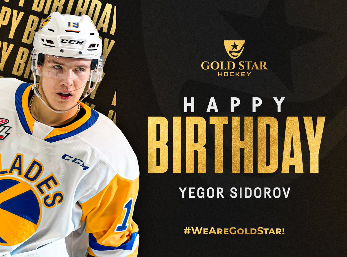 GoldStarHockey's tweet photo. Happy 18th birthday to 2022 NHL Draft Prospect Yegor Sidorov! #WeAreGoldStar! https://t.co/SNAkN2saQy