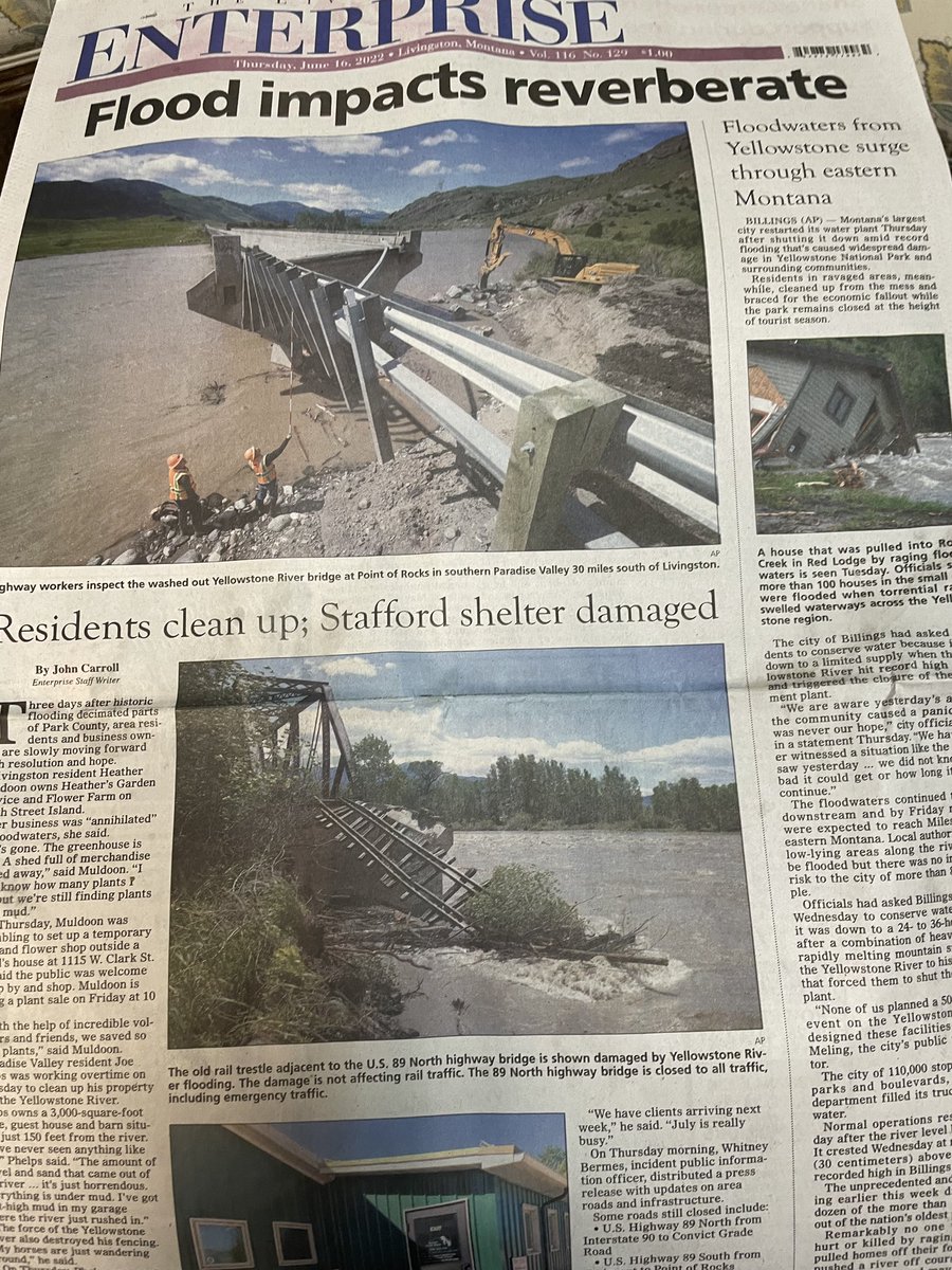 shitpostparis's tweet photo. my hometown is being destroyed by floods rn and my moms way of keeping me informed abt it is by sending me pictures of the front page of the newspaper every day https://t.co/meVW2EigpN