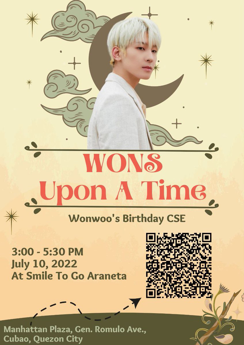 synergyforsvt's tweet photo. "𝕎𝕆ℕ𝕊 𝖚𝖕𝖔𝖓 𝖆 𝖙𝖎𝖒𝖊"
Wonwoo's Birthday CSE

When: 𝟏𝟎 𝐉𝐮𝐥𝐲, 𝟐𝟎𝟐𝟐 [ 𝟑:𝟎𝟎 - 𝟓:𝟑𝟎 𝐏𝐌 ]
Where: 𝐒𝐦𝐢𝐥𝐞 𝐓𝐨 𝐆𝐨 𝐂𝐚𝐟𝐞 [ 𝐀𝐫𝐚𝐧𝐞𝐭𝐚 𝐁𝐫𝐚𝐧𝐜𝐡 ] https://t.co/xAf0e6U55Q