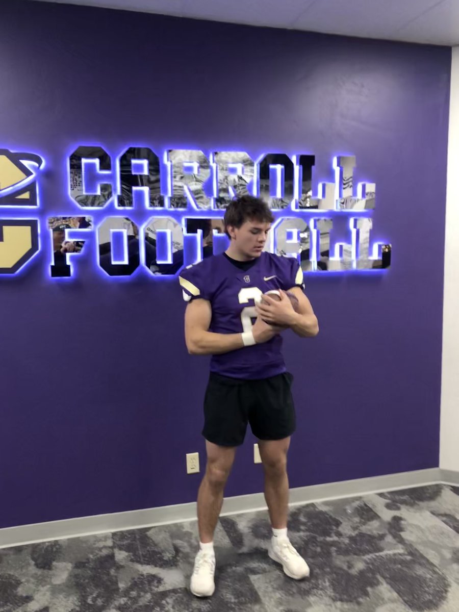 jacksonhens2's tweet photo. A big thanks to @FootballCarroll for a great camp yesterday, and to the coaches @CoachTPurcell @Coach_RSpringer @CoachPfanny @CoachJR17 @RandyBandelow https://t.co/Jdpu6zbg7l