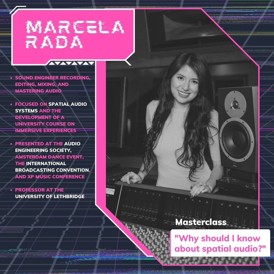 She Knows Tech (@sheknows_tech) on Twitter photo Ready for some immersive audio realness? 🔊
Sound Engineer <a href="/themarcelarada/">Marcela Rada</a> takes us into the world of spatial audio with an in-studio masterclass live from <a href="/powerstationnyc/">PowerStationNYC</a> 🤩
Join Marcela Rada on Day 3!
#SpatialAudio #womeninmusic Ready for some immersive audio realness? 🔊
Sound Engineer <a href="/themarcelarada/">Marcela Rada</a> takes us into the world of spatial audio with an in-studio masterclass live from <a href="/powerstationnyc/">PowerStationNYC</a> 🤩
Join Marcela Rada on Day 3!
#SpatialAudio #womeninmusic