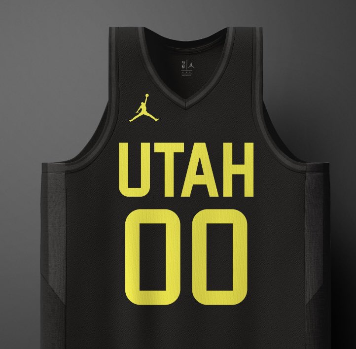 MaseDenver's tweet photo. If I were a Utah Jazz fan, I’d be in full meltdown over this.

All the dynamic fonts and designs and ideas evoking Utah and Jazz in the team’s history going all the way back to New Orleans and they come up with this? They look like practice jerseys. https://t.co/dpBhi5EAtp