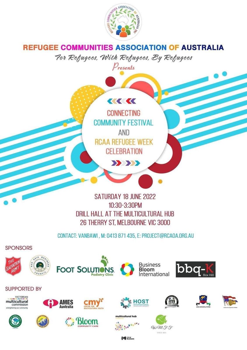 garyleecious's tweet photo. Join us for #RefugeeWeekAu at the @AMES_Australia Multicultural Hub. Come and join us! https://t.co/5R4m5X4CXu