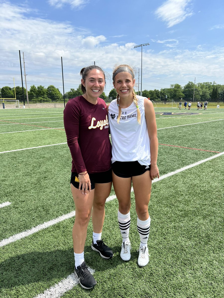 Loved spending time with and being coached by Loyola’s Assistant Head Coach, Coach Haro!! <a href="/madeline_haro/">Madeline Haro</a> <a href="/RamblersWSOC/">Loyola Women's Soccer</a>