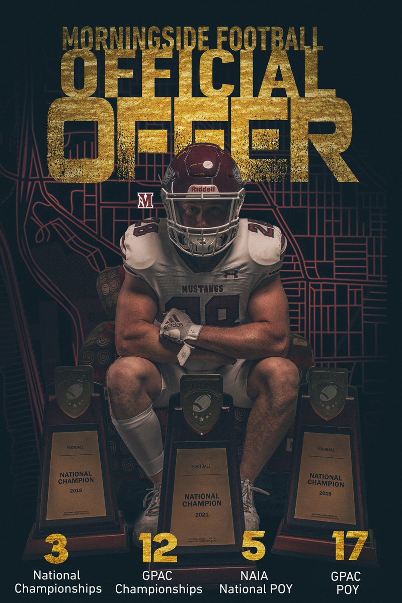 BradleyVislisel's tweet photo. Very thankful for this @MsideFootball offer. Huge thank you goes out to, @j_schlichte @MustangFB1! https://t.co/CSL0lsw40y