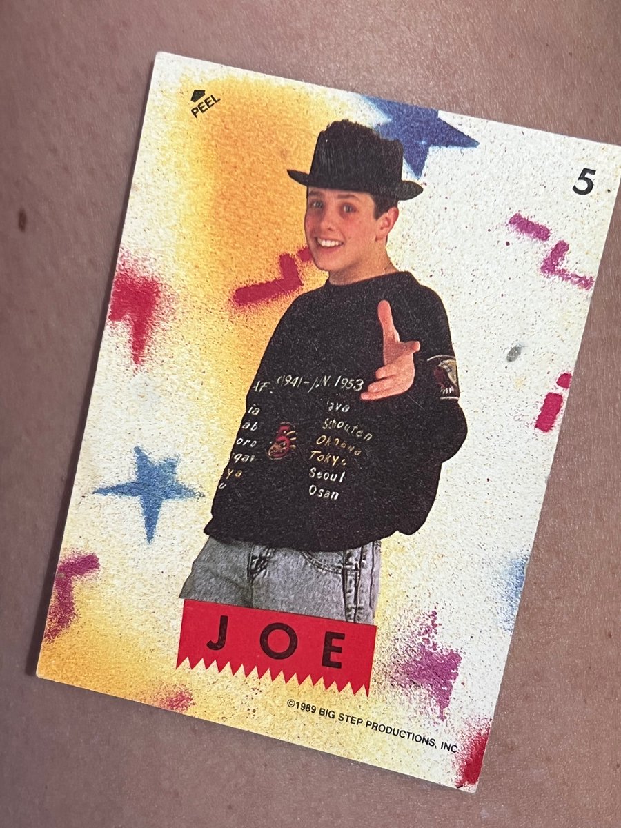 HedaAnne00's tweet photo. Just found my @joeymcintyre card from 1989!! Can’t wait to see him and @NKOTB Tuesday!! Would DIE if I could get them to sign this! What a 40th birthday that would be for me!!!! https://t.co/xQDXULx5Oy