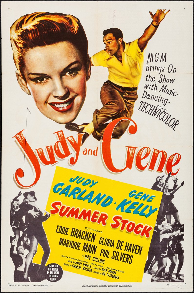 SUMMER STOCK (1950) Judy Garland, Gene Kelly, Eddie Bracken. Dir: Charles Walters 12:00 AM ET A farmer gets sucked into show business when a theatrical troupe invades her farm. 1h 49m | Musical | TV-G