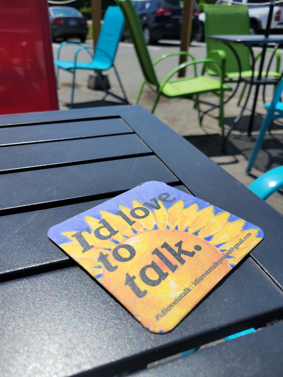 We want to make a difference by inviting conversation and connection &amp; inspiring others to do the same. Pick up your free I'd Love to Talk card at Serious Coffee in Parksville. Set it where people near you can see it so they know they are welcome to stop &amp; chat. #idlovetotalk