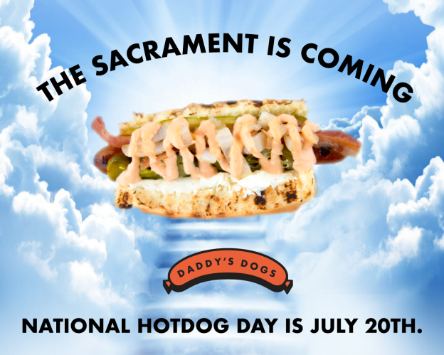 Nashville Noise (@nashvillenoise) on Twitter photo PSA! Mark your calendars to enjoy The Sacrament at <a href="/DaddysDogsNash/">Daddy's Dogs</a> on July 20! #NationalHotDogDay PSA! Mark your calendars to enjoy The Sacrament at <a href="/DaddysDogsNash/">Daddy's Dogs</a> on July 20! #NationalHotDogDay