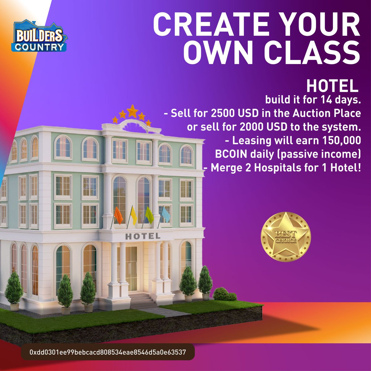 Builders Country: Hotel - accommodating to a higher earning! #builderscountry #Build2Earn #build2earn #howtoearnmoneyonline #howtoearn #howtoearnmoney #howtoearnonline #howtoearnmoneyfast #howtoearnextramoney #howtoearnmoneyathome