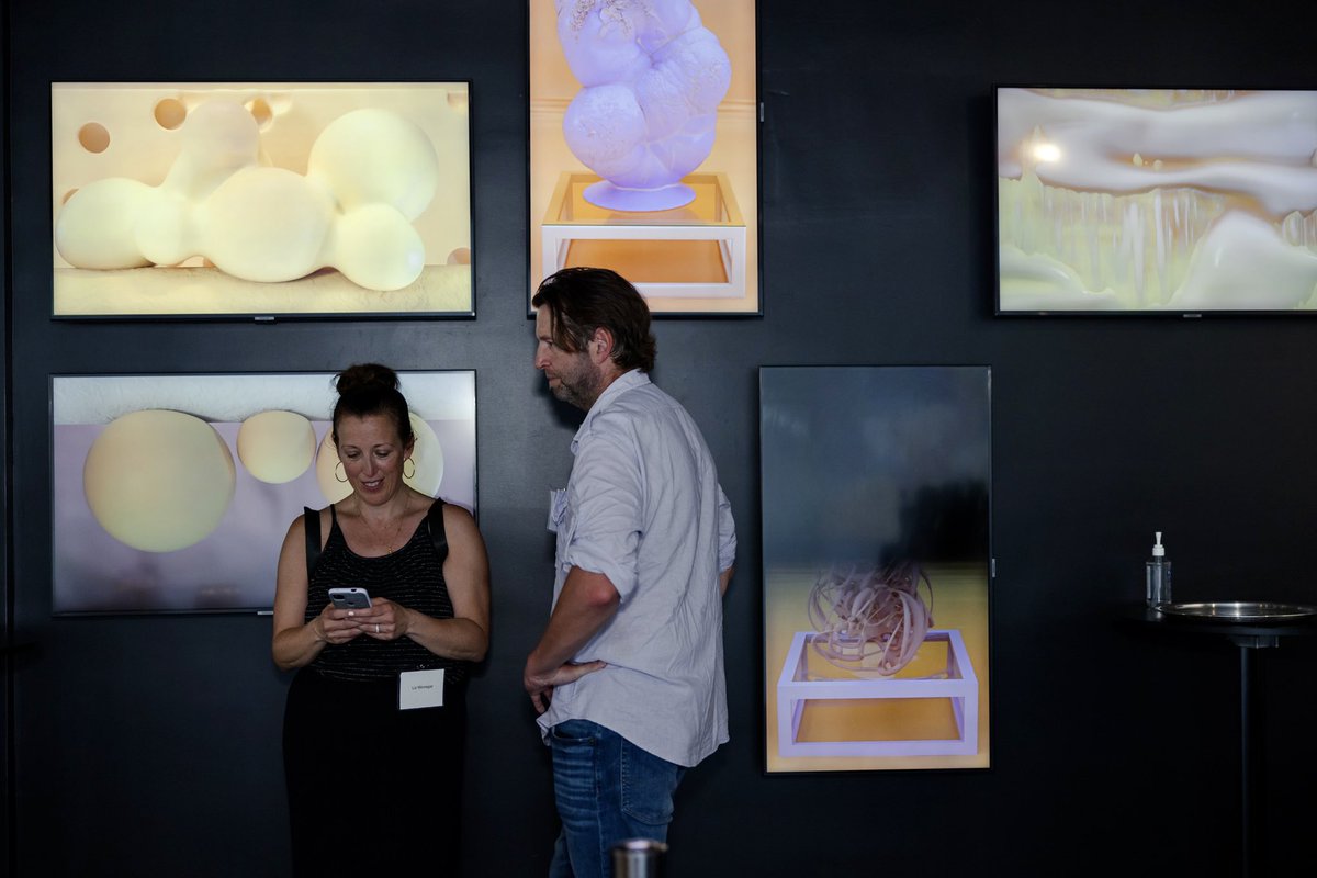 charles_duque's tweet photo. Working with #ARTPOINT, we commissioned four artists to express their sensations when evoking French cheese and butter thru #NFT. #LukeConroy #JacubSpacek & #JamesLee, #AlexMcLeod & #LucasLejeune. Looking for future #collabs. Come check us out: 56 Spring Street, NYC https://t.co/S5pq77X3T9