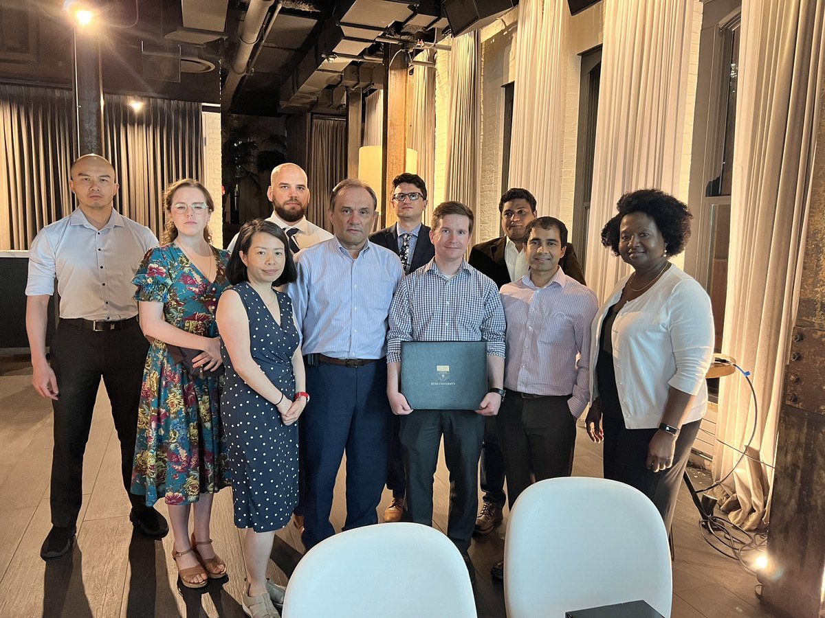 RushRad's tweet photo. Resident graduation party for Dr. Michael Klem! And leadership award for Dr. Turian! @TurianJulius @RushCancer @aapmHQ @RushMedical https://t.co/dhIp47dggR