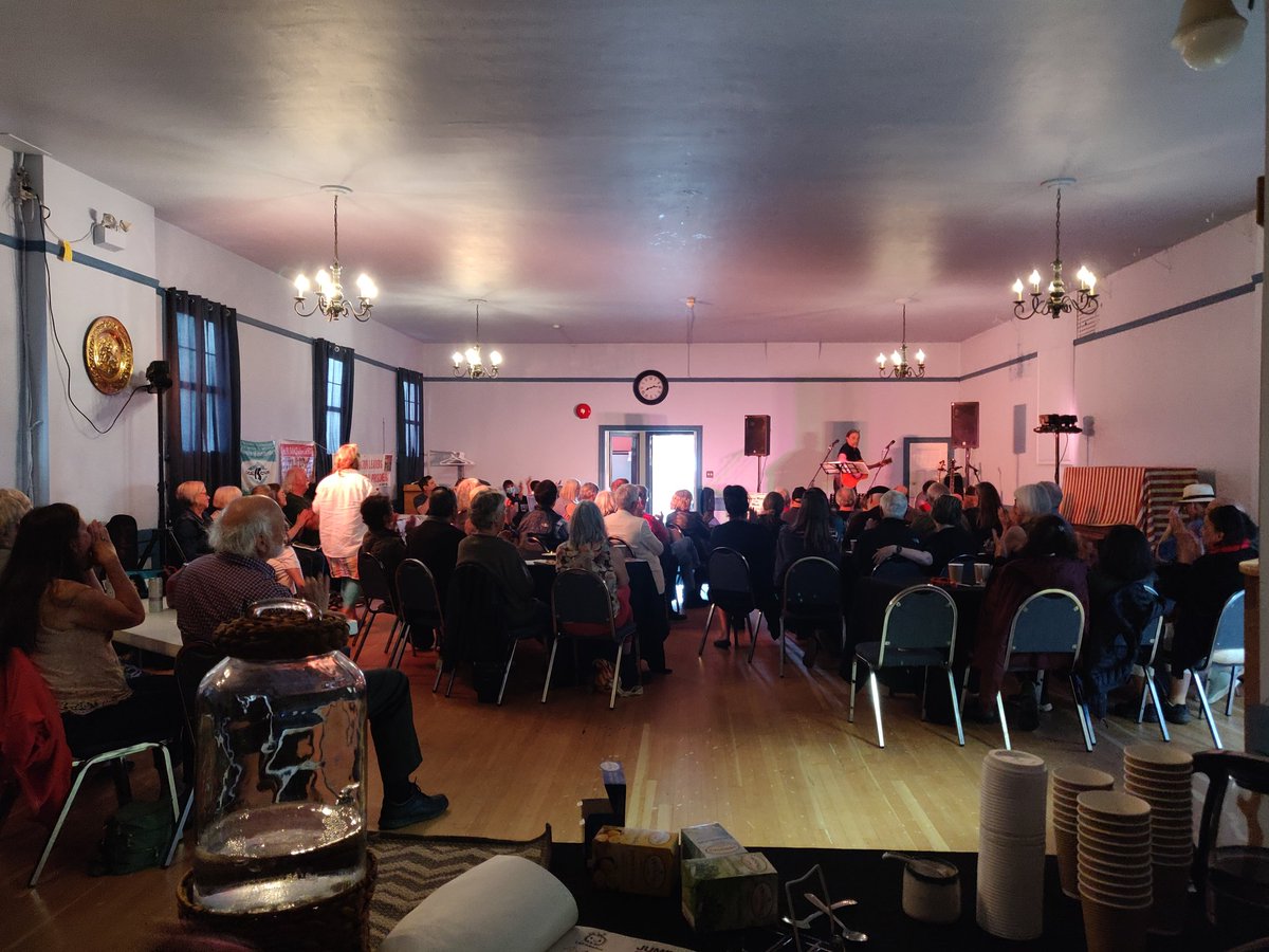 robgillezeau's tweet photo. So happy to be back at the 37th annual #MinersMemorial up in Cumberland after the standard COVID hiatus. One thing I just love about Vancouver Island is the vibrant and joyous celebration of labour history. https://t.co/s9DpxHMEkG