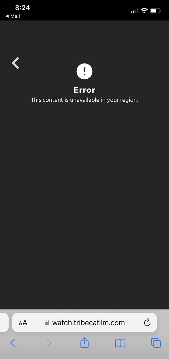 wyclo's tweet photo. Dear ⁦@Tribeca⁩ what the hell does this mean? I get 3 types of messages like this on nearly every film I try to see despite having a pass. Two I managed to see but most, not. All week. Y’all make it extra complicated to watch. https://t.co/CN6bl93mZo
