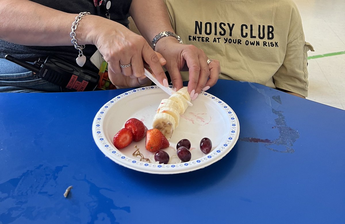 sarahngo21's tweet photo. Ended off our week making fruit kabobs! I was able to slide in a little math content as well as students made patterns using the fruits ;) #yrdsb #visualrecipe #ONTSpecialNeeds https://t.co/wqvf4NOHp0