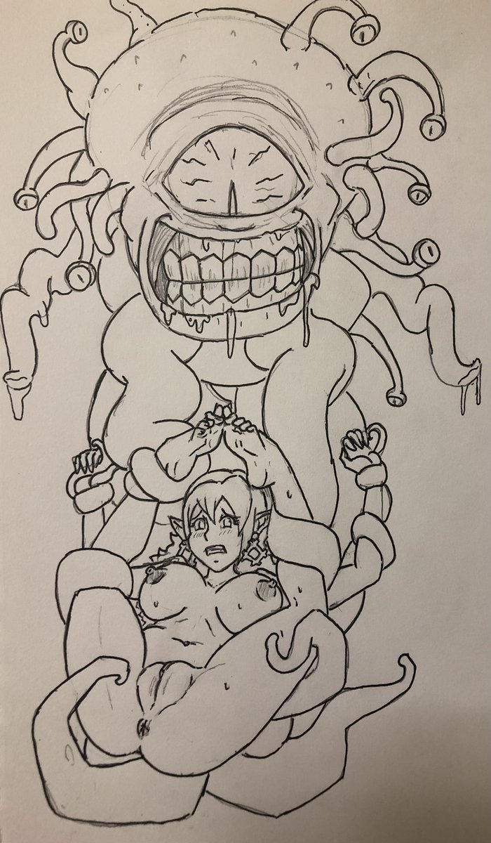 hazyzjynx's tweet photo. And the Octo-Eye punishment continues; but who will come to the rescue? Only time will tell; im actually really proud of this piece #fantasyart #hentainsfw #illustration #lewd #monsternsfw #pencilsketch #TentacleMonsters #waifu #originalcharacter #octoeye #hentai #nudityisart https://t.co/vVVhfAlnPt