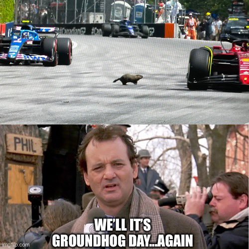 Well it’s Groundhog Day… again. #CanadianGrandPrix #Formula1 #F1 #WTF1 <a href="/wtf1official/">wtf1official</a>