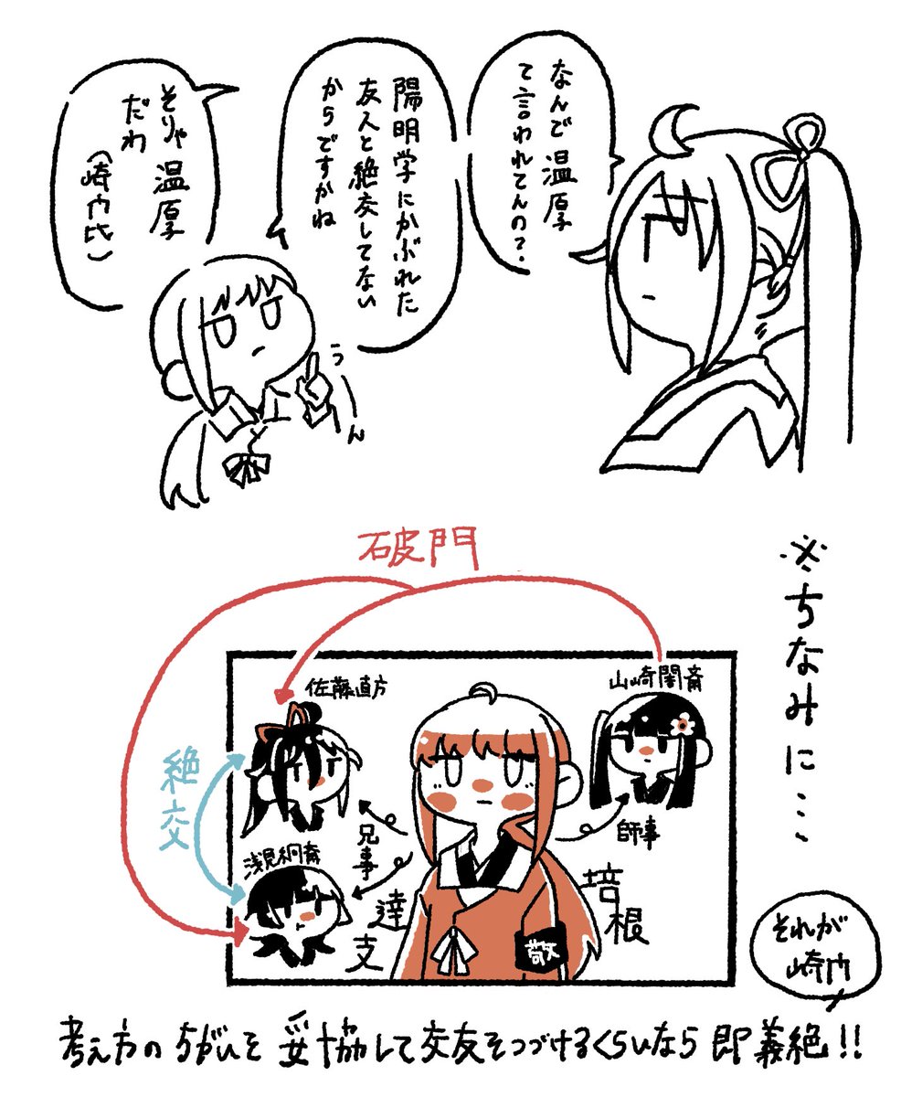 考え方の違う友人と義絶しないだけで温厚評(先哲叢談より)なの、周りがあまりにもすぎる 