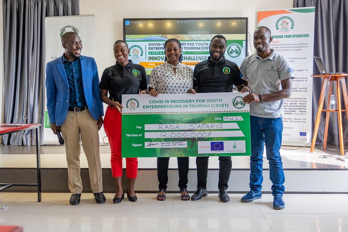 RadaRubangira's tweet photo. Yesterday  I pitched the @RadaWallet App @YUTO innovation challenge and we won a micro grant of 12million UGX from European Union and Agahkan foundation in the Covid-19 recovery for youth entrepreneurs in tourism. @RadaSafaris1 https://t.co/2Kw74rQTsw
