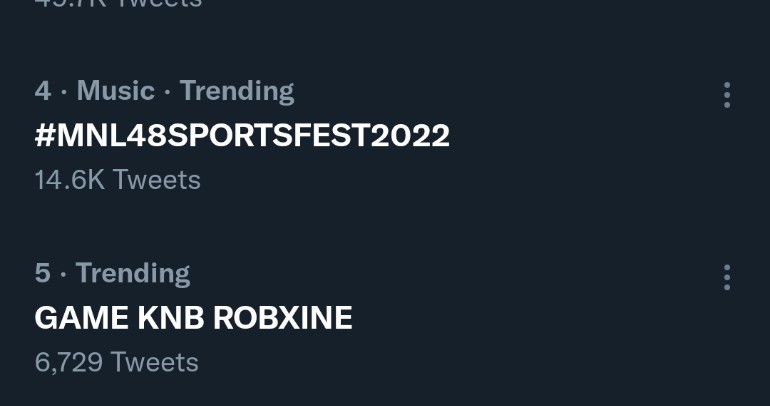 We're on fifth spot

GAME KNB ROBXINE