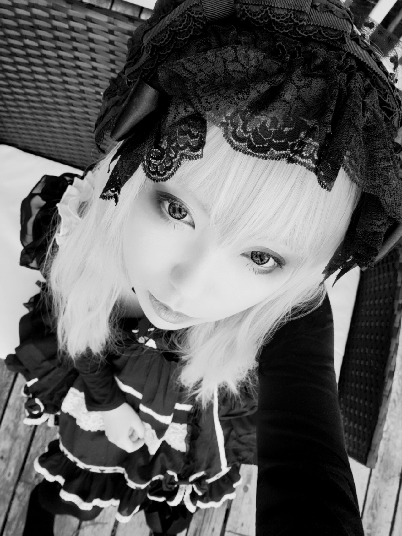 香奈ちゃんモンチッチ 黒 ゴスロリ Moon Kana ♡ MOON香奈 (@moonkana