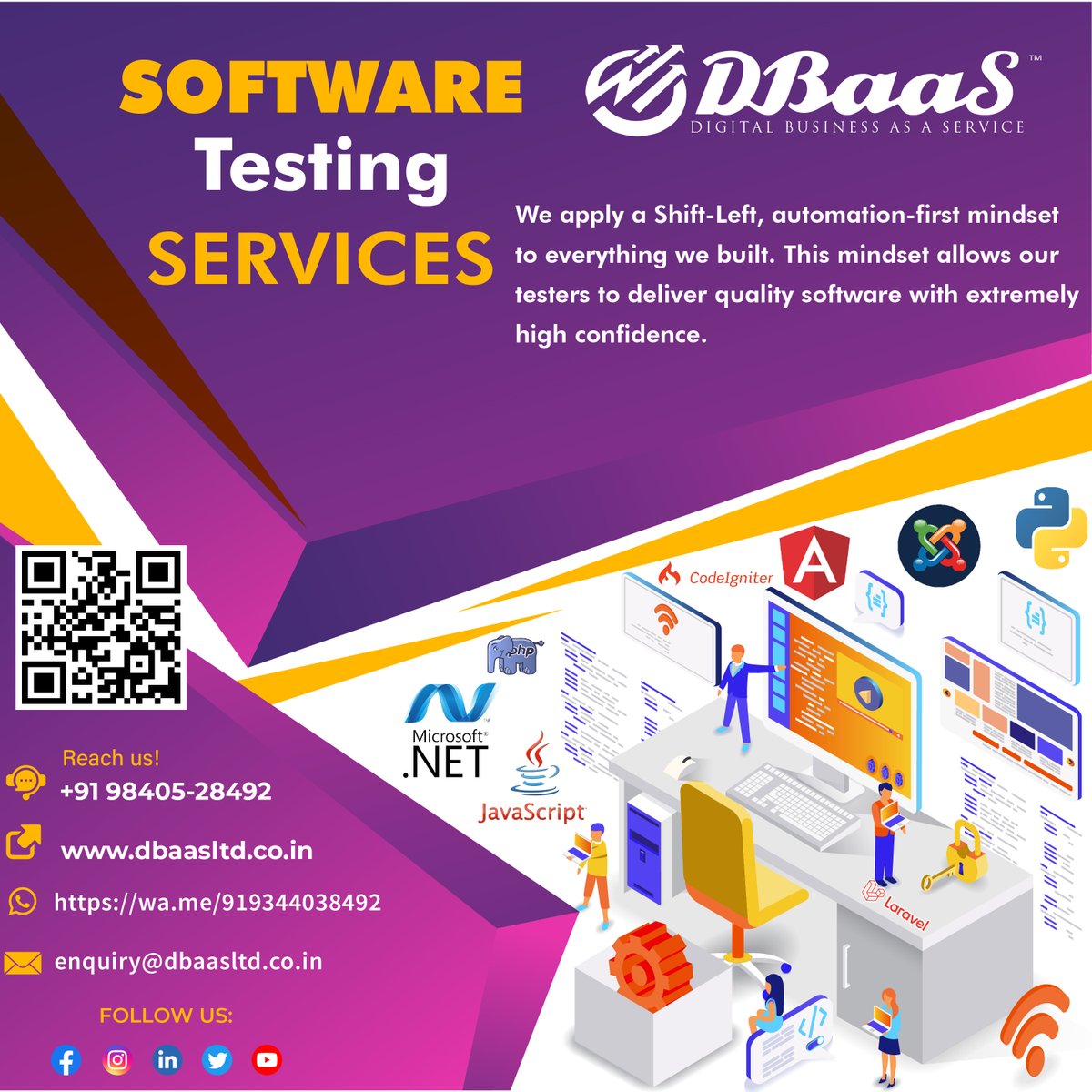 dbaasindia's tweet image. We apply a Shift-Left, automation-first mindset to everything we built.
#DBaaSltd #dbaas #programminglove #itsecurity #dotnet #programmingislife #programmingstudents #deeplearning #softwareengineering #javascriptdeveloper #fullstack #softwareengineer