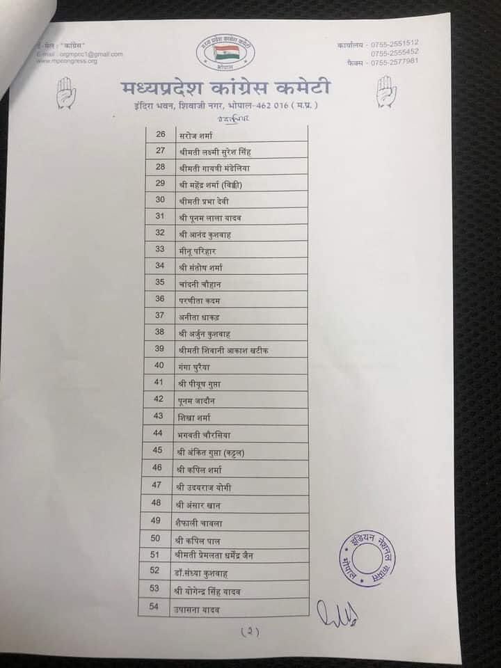 IndiaShamTak's tweet photo. ग्वालियर नगर पालिका निगम के कांग्रेस पार्षद प्रत्याशियों की अधिकृत सूची जारी ।

#Gwalior #Congress #NagarNigamElection #MadhyaPradesh #indiashamtak https://t.co/yg9FfoIrnR