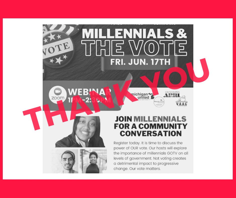 AccessVoting's tweet photo. Thank you @MichiganUnited for hosting with this excellent panel of speakers for Juneteenth on Millennials & the Vote today! We appreciate #TheProactiveProject & #APhillipRandolphInstitute
& everyone who zoomed in with us.
#juneteenth2022 🖤❤️💚💛 https://t.co/AoGBWpHApO