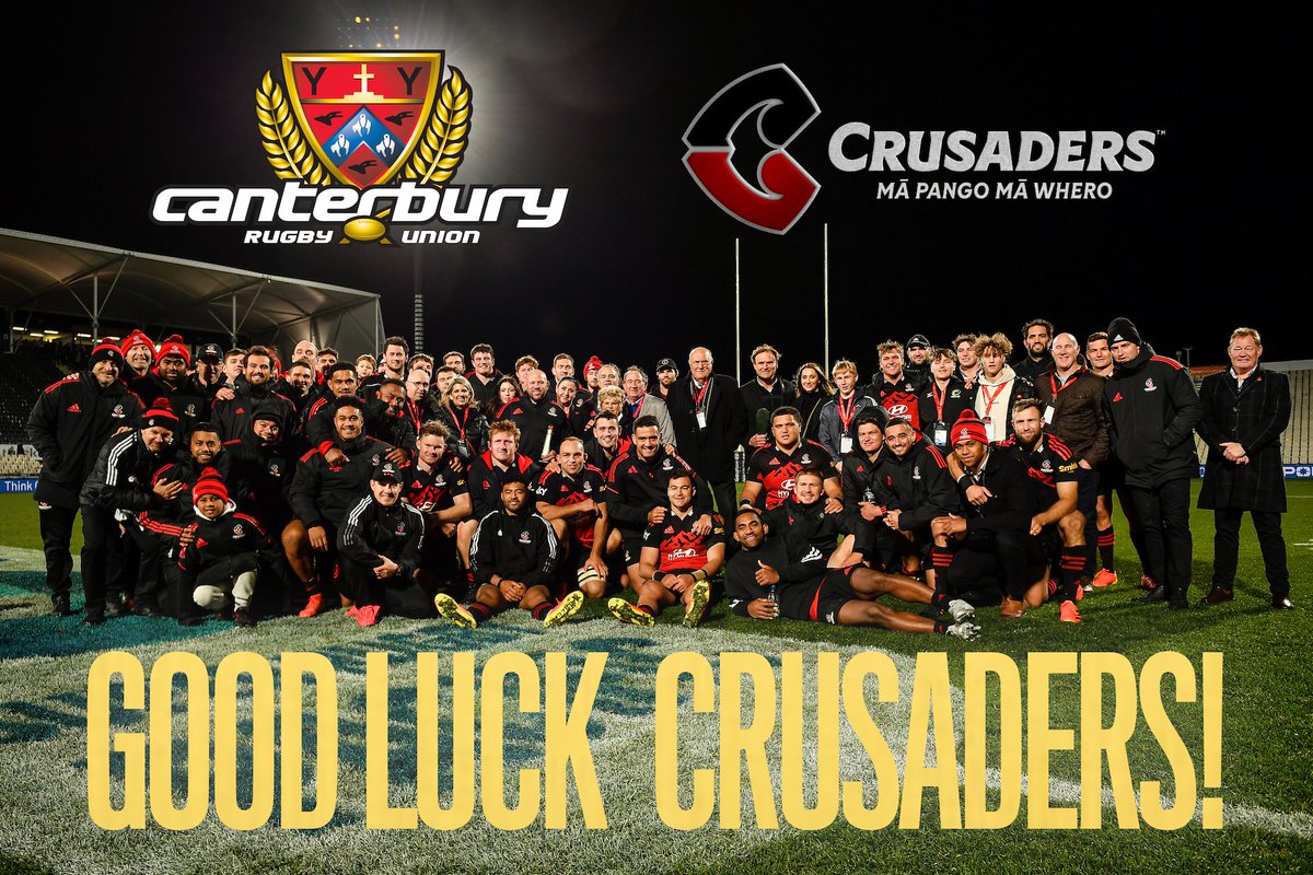 crfu's tweet photo. All of us here at Canterbury Rugby are going to be cheering on the Crusaders tonight as they chase Super Rugby Pacific glory! 🏆

With 11 of our clubs represented on the field tonight, we can’t wait to see our representatives do us proud! 🖤❤️ https://t.co/7xqNU7h0iS