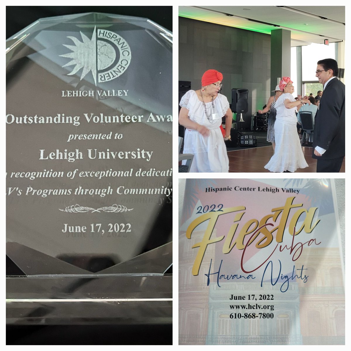 ICYMI: FIESTA happened Friday. The theme was Havana Nights. Thanks for <a href="/LehighU/">Lehigh University</a> @lehighcso receiveing the Volunteer Service Award. Proud of our support and our commitment to <a href="/HCLV_/">The Hispanic Center of the Lehigh Valley</a> . <a href="/LehighDiningRD/">Lehigh Dining RD</a> provided a great meal for the guests.