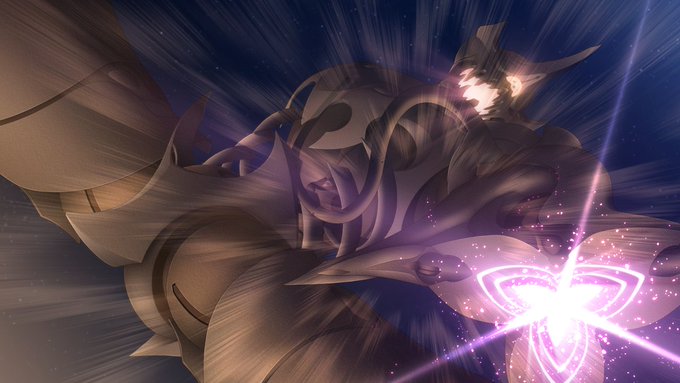 死鬼(遠距離型)と、諸事情で没になったレーザー直撃時の演出カット。 