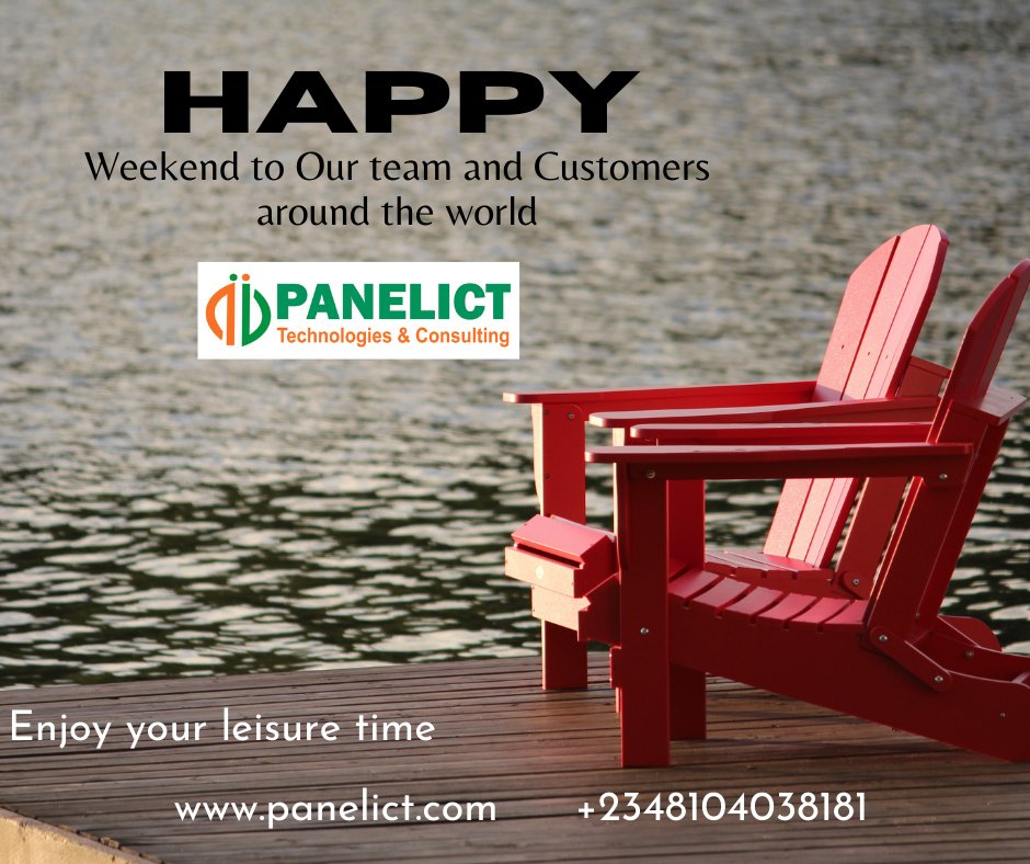 AhmedEniola10's tweet photo. Happy Weekend to all our customers across the globe. #Panelict #ProjectManagementCompany #ITProjectManagementCompany https://t.co/BeRVLPg8Rq