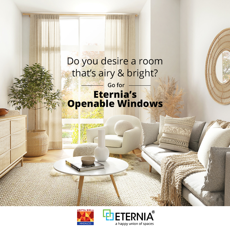 EterniaSolution's tweet image. Eternia’s openable windows give your home its breathing space. Its frames are sleek, stylish &amp;amp; come with the super-strength of Duranium®.

#StrongWindows #Eternia #EterniaWindows #HappyUnionOfSpaces #WindowRevolution #AdityaBirlaGroup #NewSpeciesOfWindow #DuraniumWindows