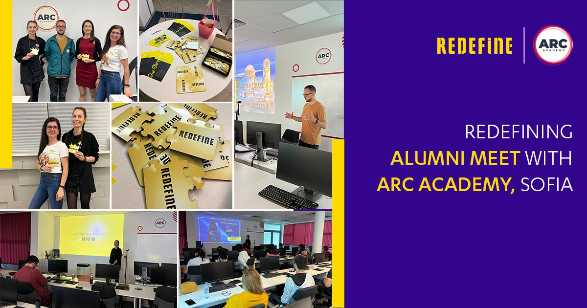ThisIsReDefine's tweet photo. Lastweek , our #ReDefiners  from Sofia met with the Alumni students from #ArcacAdemy where they shared insights on what it's like to have a  career in VFX and Animation. 
 We can't wait to inspire the future generation in our next session.
#ReachForTheRemarkable https://t.co/5eej2WrxBq