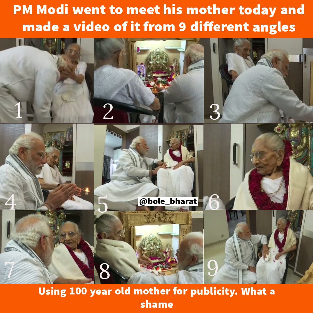 mfoohuazmimyead's tweet photo. #CameraMan #PhotoshopMen #Droneman |the difference between 2 leaders!
Mothers are mothers no doubt but
Modi ji Always takes cameras 🎥 why?
Rahul Gandhi’s Mom in hospital 🏥 but we haven’t seen him doing publicity or playing sympathy card!
@RajeevMatta @BhavikaKapoor5 https://t.co/FcpdB2Ecj8