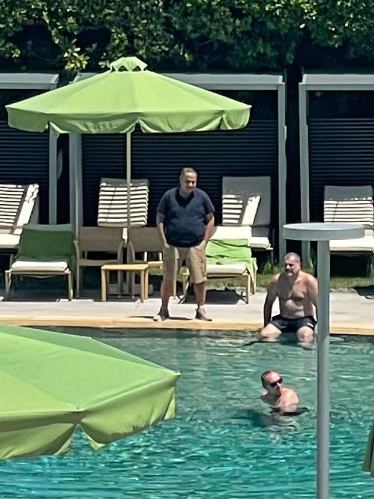 Mastiha7's tweet photo. @CarlosNFFC @NFFC A photo from Greece. Nottingham Forest executive Koulis Dourekas, the team's coach Steve Cooper and the Greek-Australian coach of Scottish Celtic Football Club Angelos Postecoglou! 🇬🇷🇦🇺🏴󠁧󠁢󠁥󠁮󠁧󠁿🏊🏻 https://t.co/gIaBPjNeOl