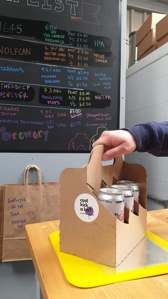 OPEN FROM 12! Pop in for:

📍 4 cans for £12
📍 6 cans for £17

Handy carriers available too 🤌  Also... don't forget the secret code for a free half pint 🐘