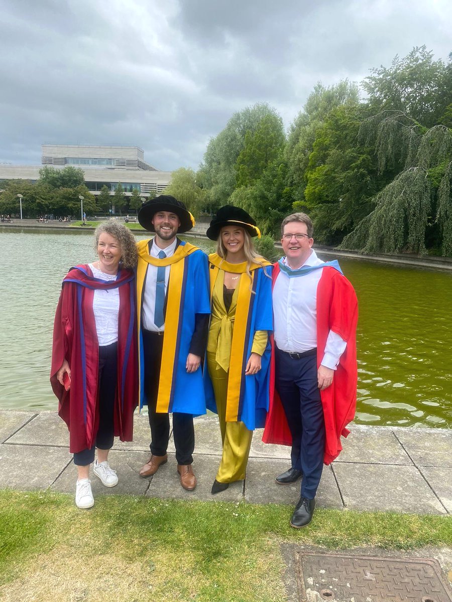It's official 🎓! Such a lovely day yesterday celebrating our PhD journeys @ucddublin 🥂 Very fitting to have @ConorrQ94 by my side 👩🏼‍🎓👨🏻‍🎓 Same goes for my fantastic mentor @BreandanKennedy. It has been such a pleasure to work with you and everyone @OPGG_UCD @UCD_Conway ✨✨✨