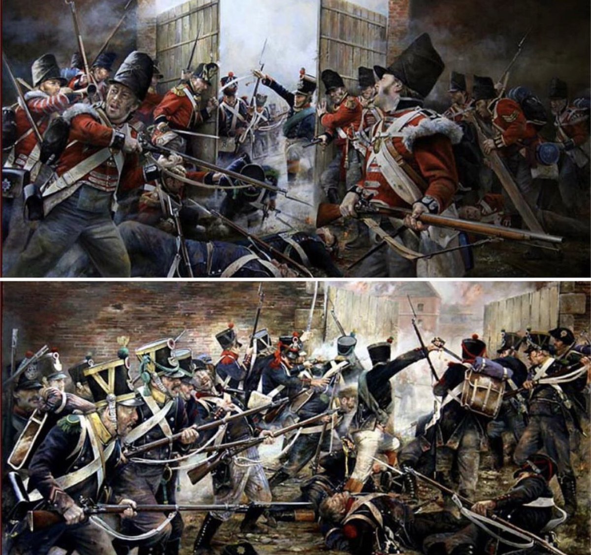 santangelo_s's tweet image. 1/n Alle 11:30 del #18giugno 1815 inizia la #battagliadiWaterloo; i combattimenti attorno alla fortificazione di #Hougoumont saranno tra i più duri della fatale giornata #Waterloo #Napoleone #NapoleoneI #Napoleon #GuerreNapoleoniche #ilVolodellAquila #Napoleonic #Napoleonicwar