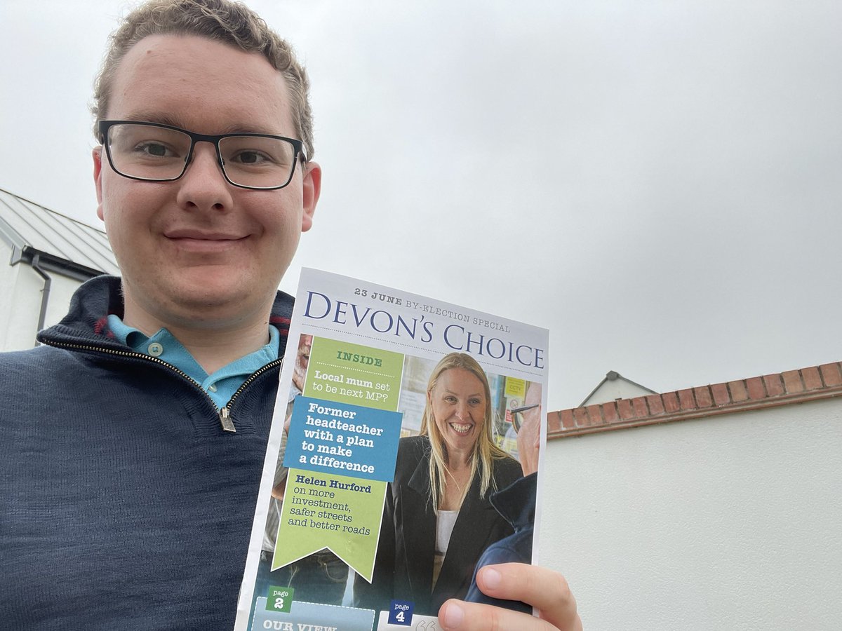 One last push in Tiverton and Honiton to get our fantastic candidate Helen Hurford elected on Thursday! @TivHonTories