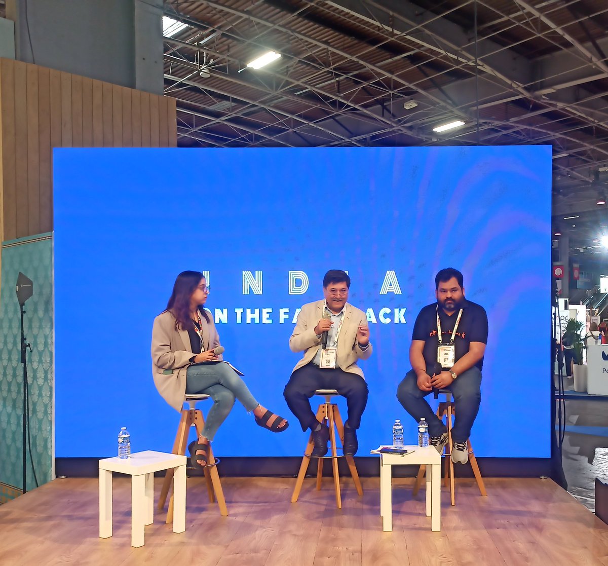 Day 4 at #VivaTech22 and I got the opportunity to speak about the work @UNDP_India is doing to promote #inclusion and #diversity in the #entrepreneurshipecosystem! W @i2safe, India Accelerator & Aditya Shankar, #Doubtnut!