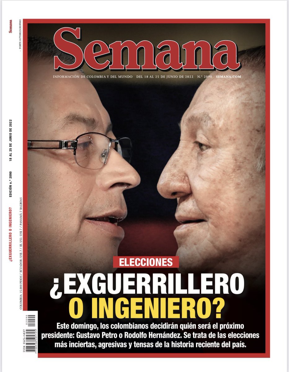 VickyDavilaH's tweet image. ¿Exguerrillero o ingeniero? Colombia elige a su nuevo presidente entre Gustavo Petro y Rodolfo Hernández, ¿quién es quién? semana.com/nacion/articul… #ExguerrilleroOIngeniero ¿por quién va?