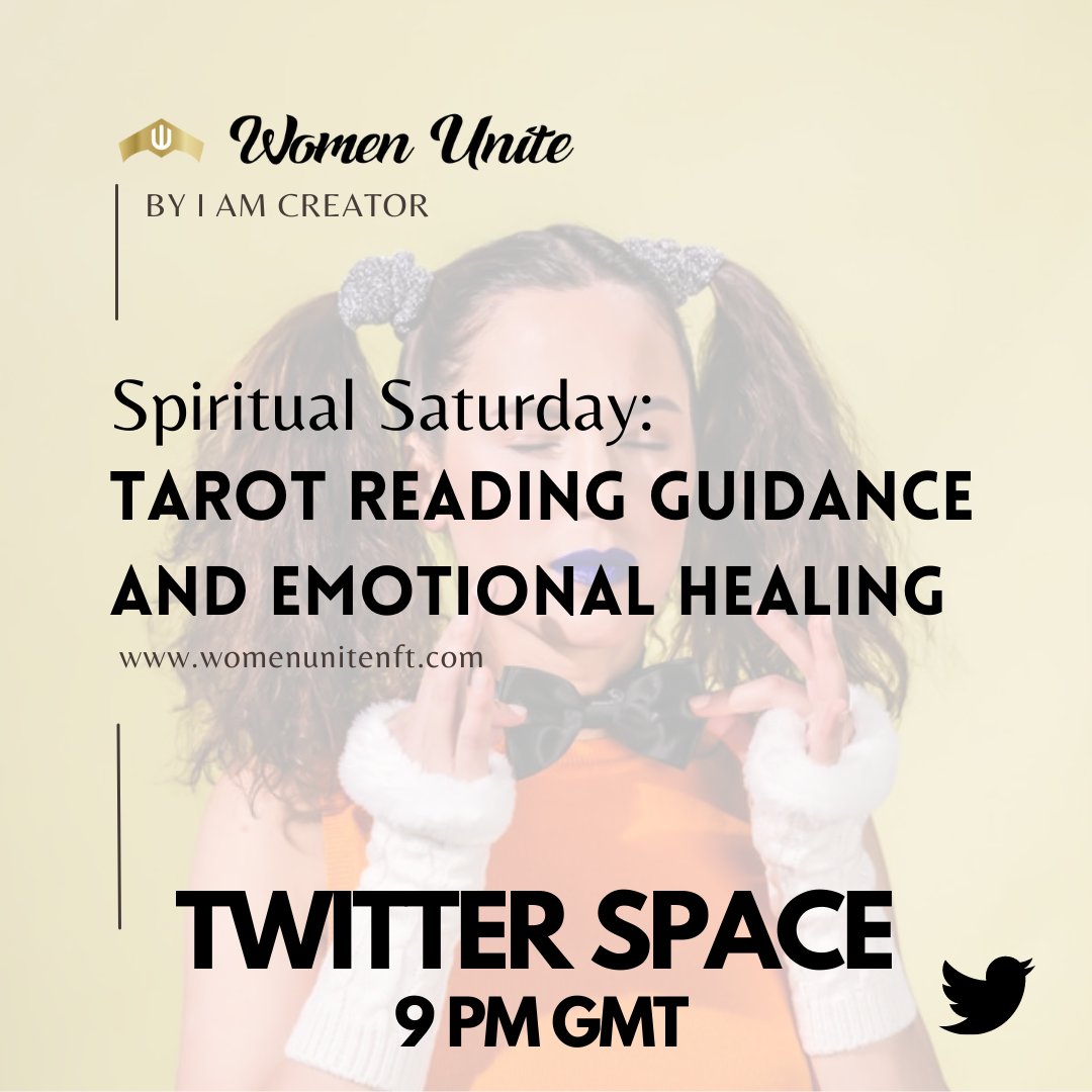 💫Twitter Spaces @ 9PM UKT!💫

With your beautiful host <a href="/limitlez111/">WU Mona Edwards</a> 💖

Join Us in this powerful room to discover guidance taken from a shared tarot reading. 

Bring your notebooks and a beverage!🥳

You don't wanna miss this one!🔥

Set a reminder Now!⏰
x.com/i/spaces/1zqJV…