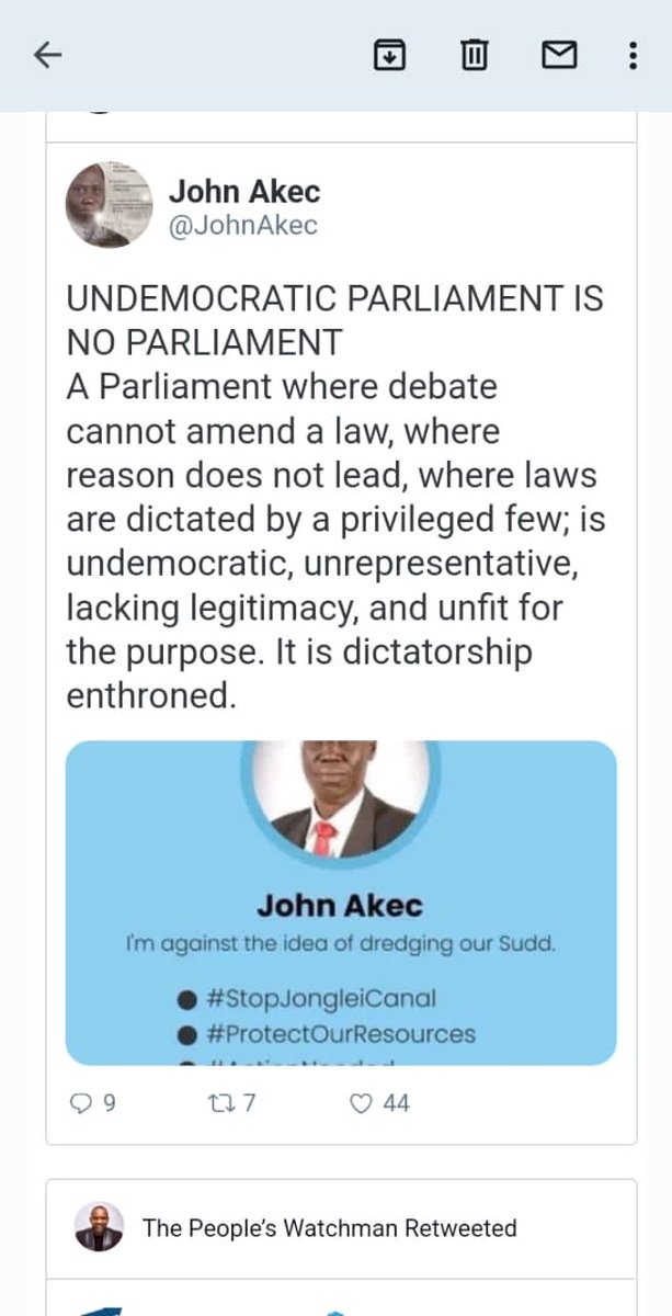 jacob_atem's tweet photo. I want to ask for free. What is wrong with Jon Akec? Someone privy with information should supply us please. https://t.co/iRK95BJFWA