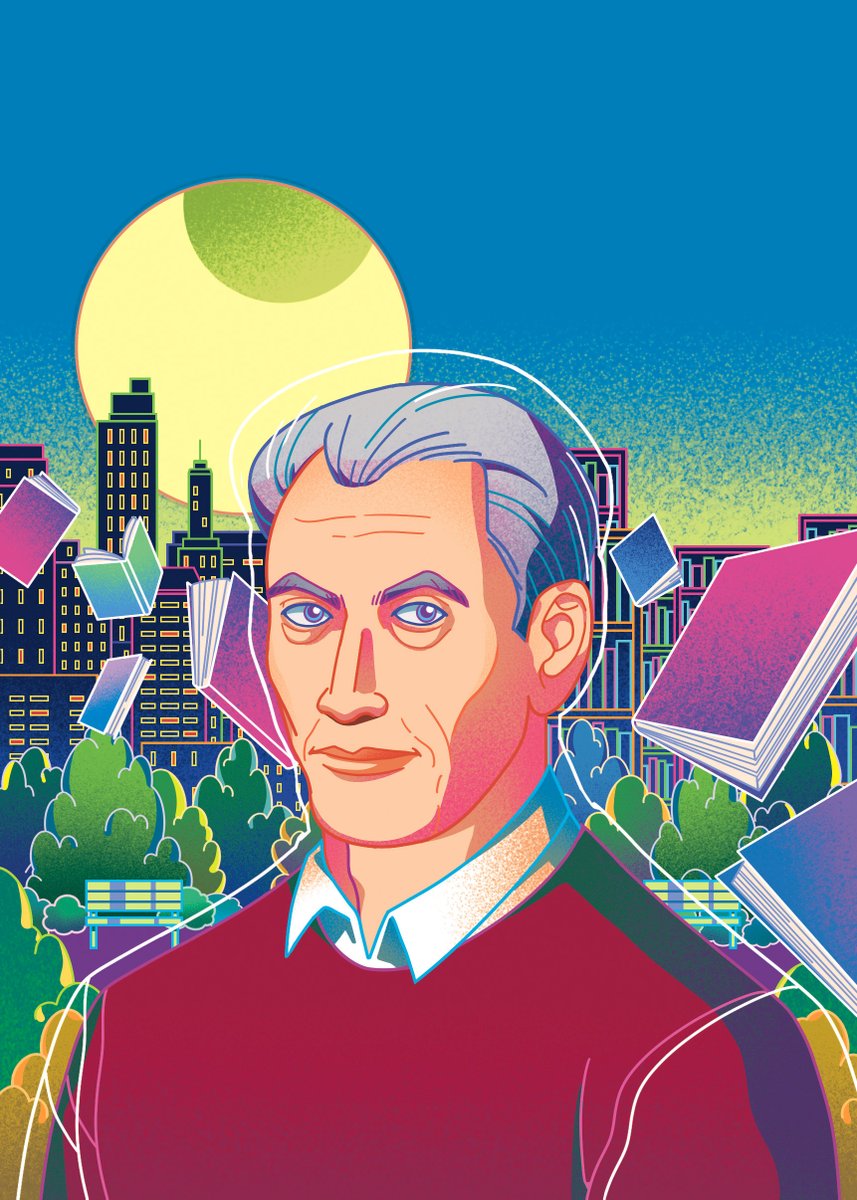 프랑스 출판사 Les Éditions Hatier의 classics et co lycée 시리즈 중 가장 최근에 작업한 폴 오스터-달의 궁전 표지 일러스트 🌔✨

Book cover illustration for Les Éditions Hatier - Portrait of Paul Auster